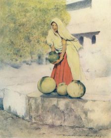 A Woman at the Well, Jeypore 1905. Artist: Mortimer Luddington Menpes