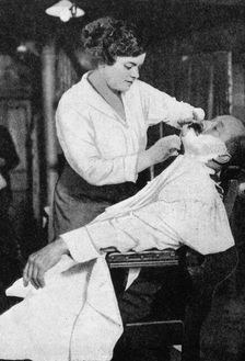 A woman barber, 1917 (1936)
