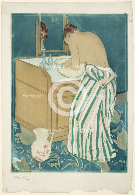 A Woman bathing, 1890-1891.