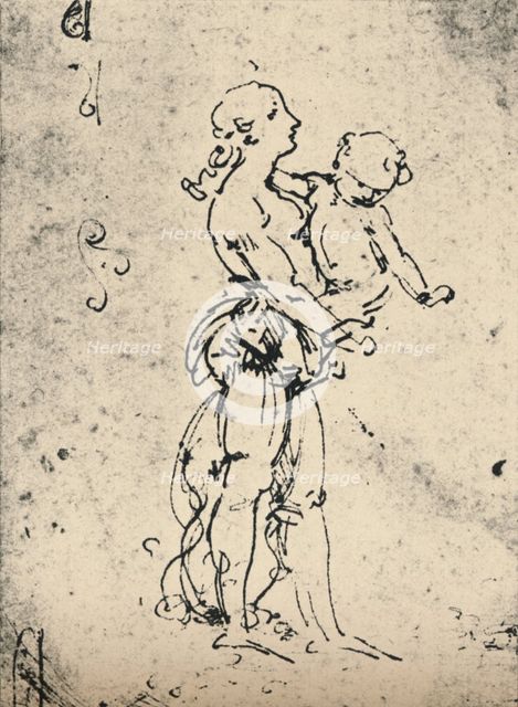 A Woman Carrying a Child', c1481 (1945). Artist: Leonardo da Vinci.