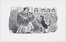 A woman dancing with a cat in a suit, ca. 1880-1910., ca. 1880-1910. Creator: José Guadalupe Posada