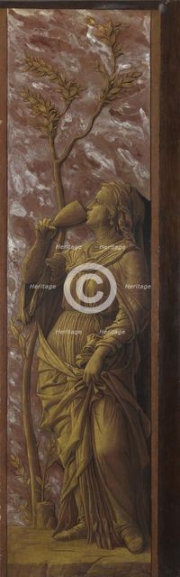 A Woman Drinking, c. 1500. Artist: Mantegna, Andrea (1431-1506)