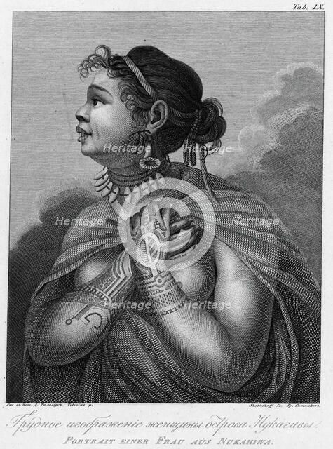 A Woman From Nukagiva Island, 1813. Creator: Jegor Skotnikoff.