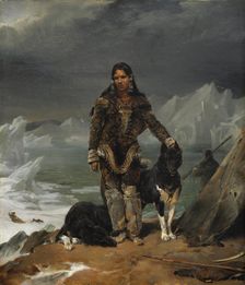 A Woman from the Land of Eskimos, 1826. Creator: Léon Cogniet (French, 1794-1880)
