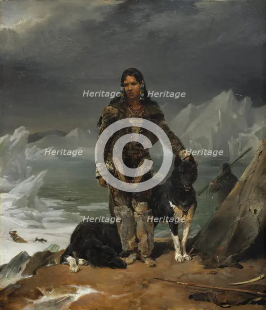 A Woman from the Land of Eskimos, 1826. Creator: Léon Cogniet (French, 1794-1880).