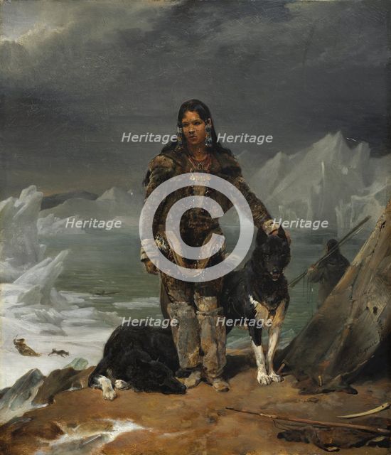 A Woman from the Land of Eskimos, 1826. Creator: Léon Cogniet (French, 1794-1880).