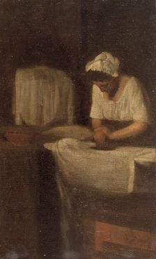 A woman ironing (The Laundress), c1850. Creator: Francois Bonvin