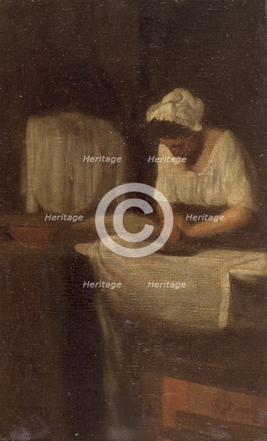 'A woman ironing', (The Laundress), c1850. Creator: Francois Bonvin.