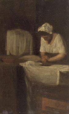 A woman ironing (The Laundress), c1850. Artist: Francois Bonvin