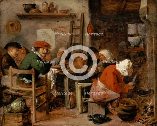 A Woman Making Pancakes, 1630. Creator: Adriaen Brouwer.