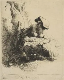 A Woman Making Water, late 18th/early 19th century., late 18th/early 19th century. Creator: Vivant Denon