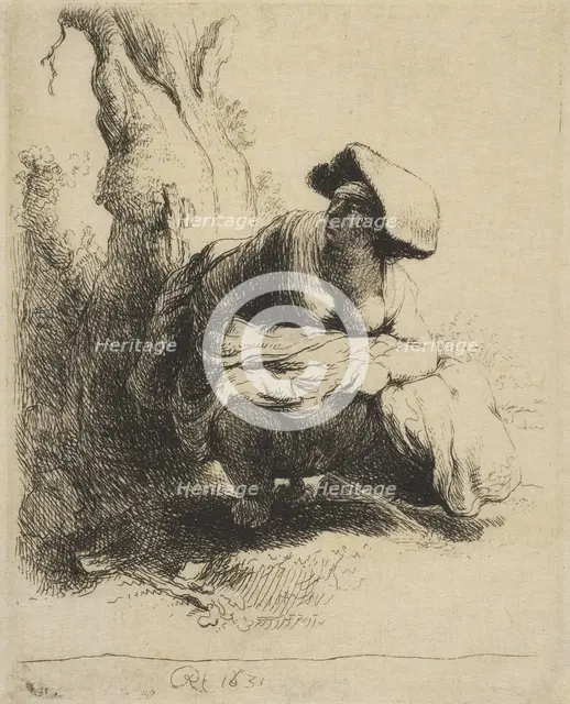 A Woman Making Water, late 18th/early 19th century., late 18th/early 19th century. Creator: Vivant Denon.