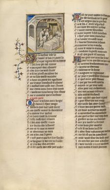 A Woman Meeting with Her Lover while Her Husband Sleeps, about 1405. Creator: Unknown