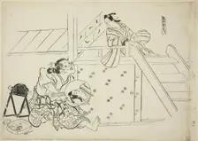 A Woman Nomori (Onna Nomori), no. 11 from a series of 12 prints depicting parodies..., c1716/35. Creator: Okumura Masanobu
