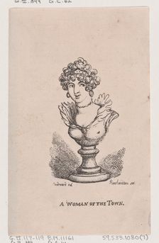 A Woman of the Town, April 1808., April 1808. Creator: Thomas Rowlandson
