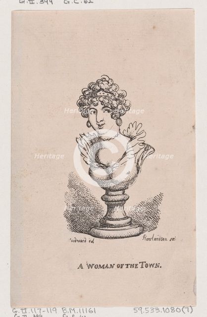 A Woman of the Town, April 1808., April 1808. Creator: Thomas Rowlandson.