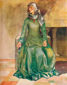 A Woman of the Time of William II 1907. Artist: Dion Clayton Calthrop