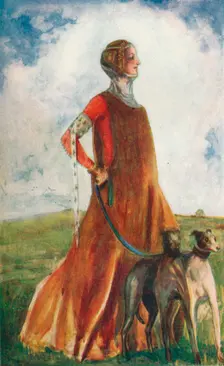 A Woman of the Time of Edward III 1907. Artist: Dion Clayton Calthrop