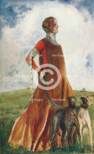 'A Woman of the Time of Edward III', 1907. Artist: Dion Clayton Calthrop.