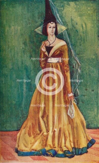 'A Woman of the Time of Edward IV', 1907. Artist: Dion Clayton Calthrop.