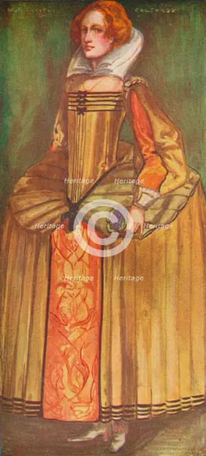 'A Woman of the Time of Elizabeth', 1907. Artist: Dion Clayton Calthrop.