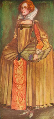 A Woman of the Time of Elizabeth 1907. Artist: Dion Clayton Calthrop