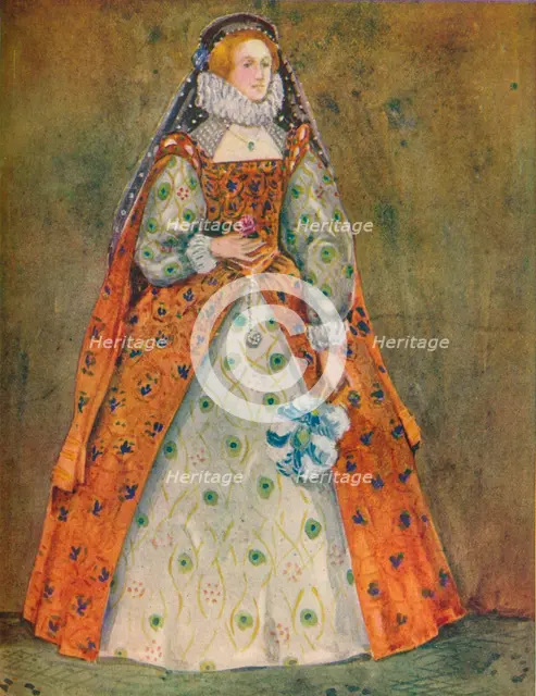 'A Woman of the Time of Elizabeth', 1907. Artist: Dion Clayton Calthrop.