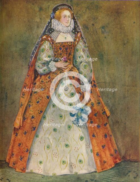 'A Woman of the Time of Elizabeth', 1907. Artist: Dion Clayton Calthrop.