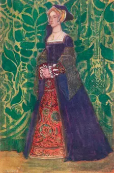 A Woman of the Time of Henry VIII 1907. Artist: Dion Clayton Calthrop