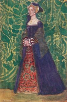 A Woman of the Time of Henry VIII 1907. Artist: Dion Clayton Calthrop
