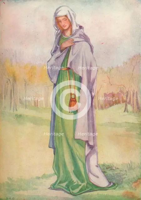 'A Woman of the Time of Henry III', 1907. Artists: Dion Clayton Calthrop, King Henry III.