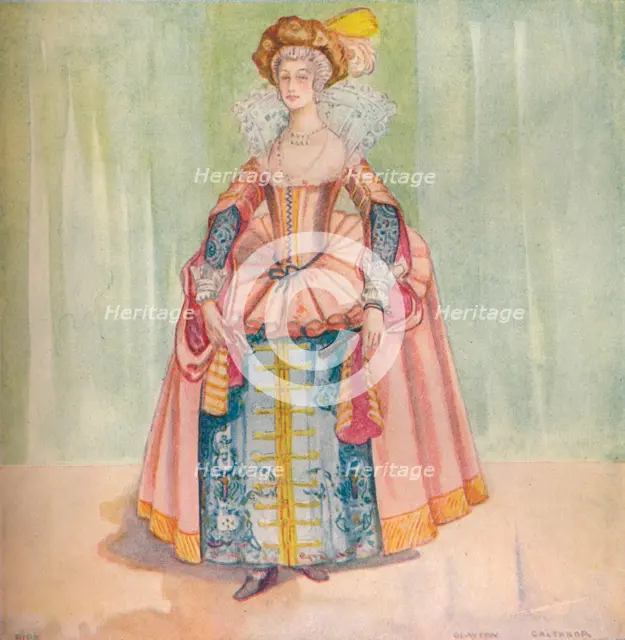 'A Woman of the Time of James I', 1907. Artist: Dion Clayton Calthrop.