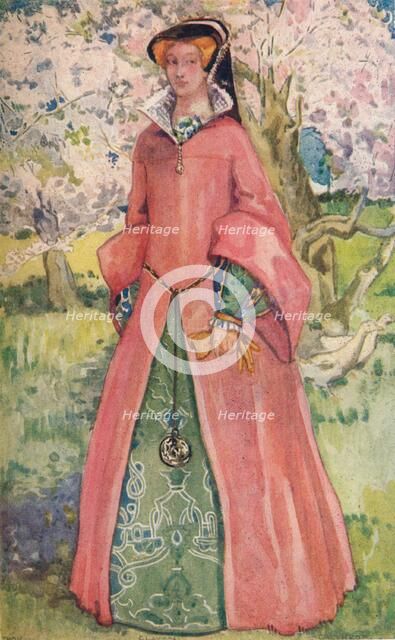 'A Woman of the Time of Queen Mary', 1907. Artist: Dion Clayton Calthrop.