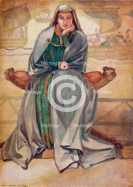 'A Woman of the Time of Richard I', 1907. Artist: Dion Clayton Calthrop.