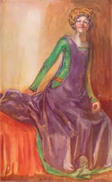 A Woman of the Time of Richard II 1907. Artist: Dion Clayton Calthrop