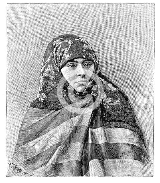 A woman of Brussa, Turkey, 1895.Artist: Henri Thiriat