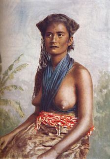 A woman of Fiji in native dress, 1902. Artist: Josiah Martin