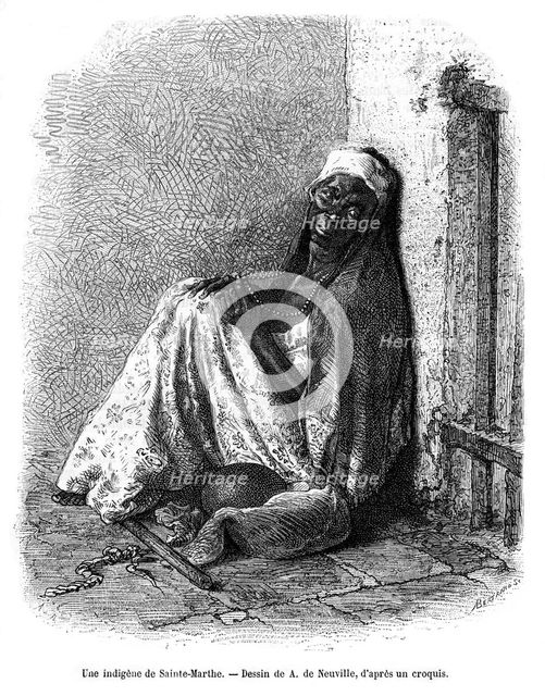 A woman of Santa Marta, Colombia, 19th century. Artist: A de Neuville