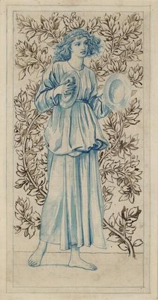A Woman playing Cymbals, late 19th century. Artist: William Morris