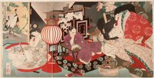 A Woman Saving the Nation: A Chronicle of Great Peace, 1886. Creator: Tsukioka Yoshitoshi