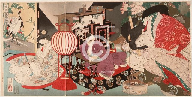 A Woman Saving the Nation: A Chronicle of Great Peace, 1886. Creator: Tsukioka Yoshitoshi.