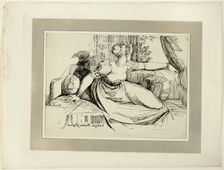 A Woman Sitting by the Window ("Evening Thou Bringest All”), from the first issue...pub 1803. Creator: Henry Fuseli