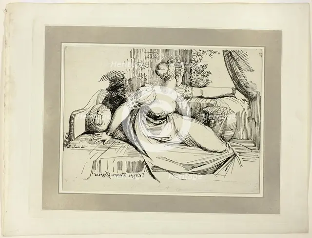 A Woman Sitting by the Window ("Evening Thou Bringest All”), from the first issue...pub 1803. Creator: Henry Fuseli.