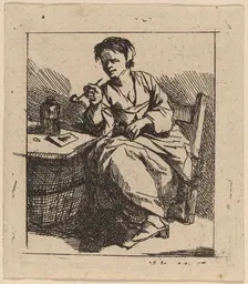 A Woman Smoking. Creator: Cornelis Bega