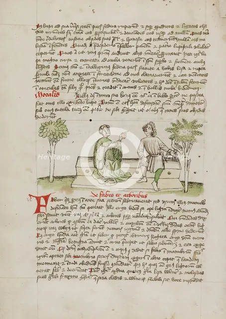 A Woman Speaking to a Horseman; Fables, third quarter of 15th century. Creator: Unknown.