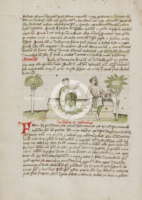 A Woman Speaking to a Horseman; Fables, third quarter of 15th century. Creator: Unknown.