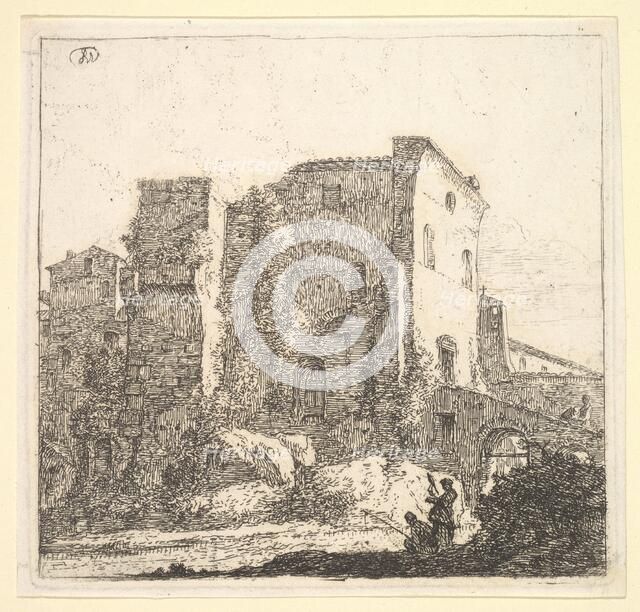 A Woman Spinning and a Fisherman, 17th century. Creator: Thomas Wijck.