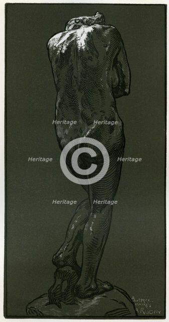 A woodcut after a statue by Rodin, 1898.Artist: Auguste Lepere
