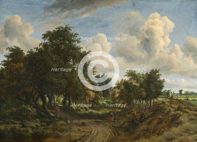 A Wooded Landscape, 1663. Creator: Meindert Hobbema.