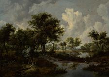 A Wooded Landscape, 1667. Creator: Meindert Hobbema